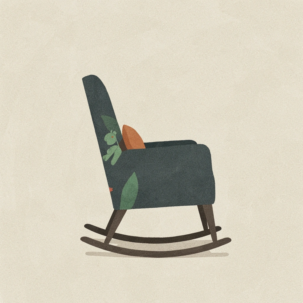 Rocking-chair d’allaitement Rocky gris foncé à bascule